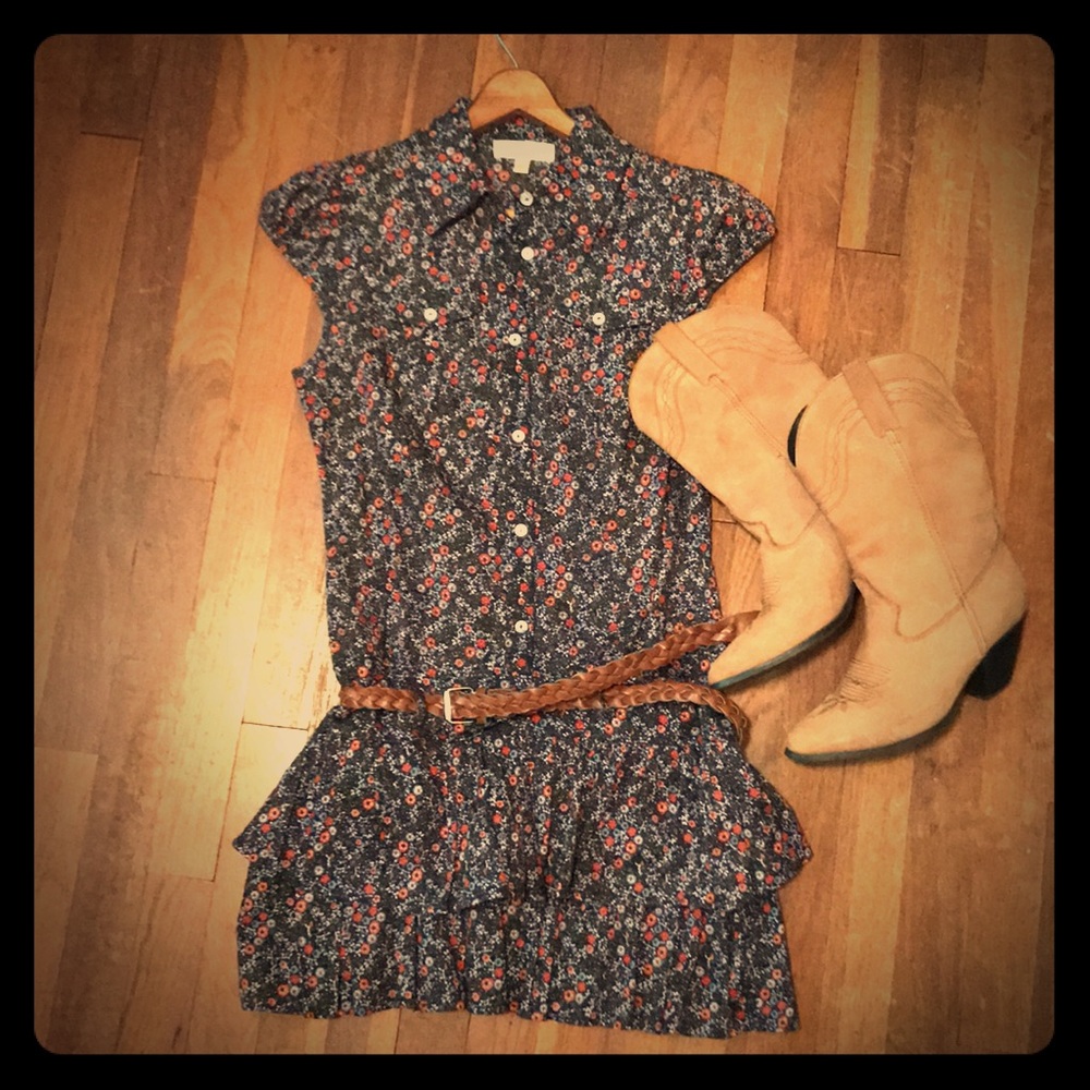 💕 CUTE Ruffled Floral Print Dress!
